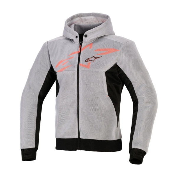 Alpinestars Alpinestars Chrome Superairflow Men’s Hoodie Black Mid Grey Red Fluo